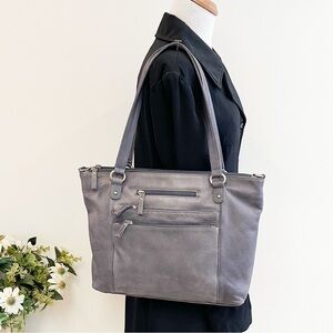Osgoode Marley Daphne Triple Entry Tote Gray RFID